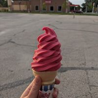 Pomegranate dole whip at Tropical Sno in Appleton