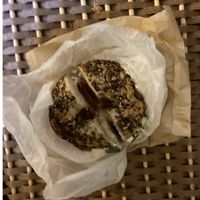 Superseed bagel, tofu cream cheese, and vegan "lox" at Modern Bread and Bagel  in New York City