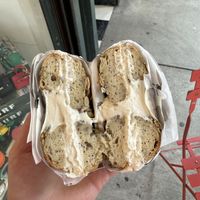 Seeded bagel with tofu cream cheese  at Modern Bread and Bagel  in New York City