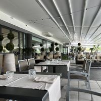 Outdoor seating  at Moscati in Rome