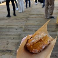 Bola de berlim com creme at CAOS - O Futuro É Vegetal in Lisbon