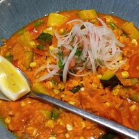 Vegetarian paella: yummy at La Costanera in Half Moon Bay
