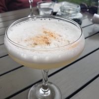 PIsco Sour (vegetarian) at La Costanera in Half Moon Bay
