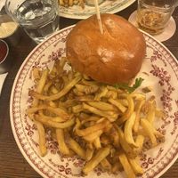 Vegan burger  at Café Bohème in Paris