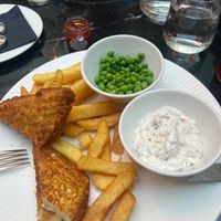 Tofish and chips at The Folio Bar & Kitchen  in Cambridge