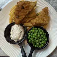 Tofish & chips  at The Folio Bar & Kitchen  in Cambridge