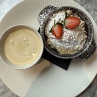 Apple crumble & custard 🤤   at The Folio Bar & Kitchen  in Cambridge