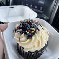 Chocolate banana sundae cupcake  at The Loaded Bowl in Oklahoma City