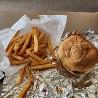 Buffalo chicken sandwich and fries at The Loaded Bowl in Oklahoma City