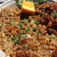 Orange Chicken Bowl at The Loaded Bowl in Oklahoma City