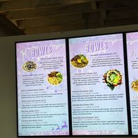 Front of menu board inside restaurant   at The Loaded Bowl in Oklahoma City