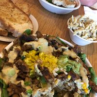 Chicken Melt Bowl, Garlic Bread, and Cashew Mac and Cheese - YUMMY at The Loaded Bowl in Oklahoma City