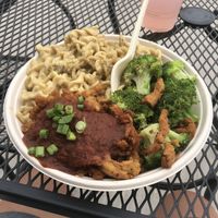 Mac and cheeze with bbq chickun.  at The Loaded Bowl in Oklahoma City