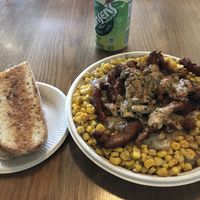 Mashed Potato Bowl, Garlic Bread, and Ginger Ale at The Loaded Bowl in Oklahoma City