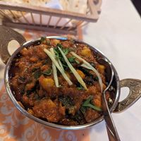 Hauptspeise mit Ocraschoten at Indian Tandoori Kitchen in Erbach