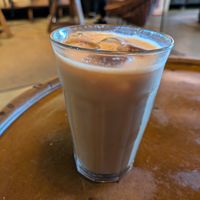 Iced coco latte at Honest Greens in Porto