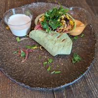 Breakfast burrito at Honest Greens in Porto