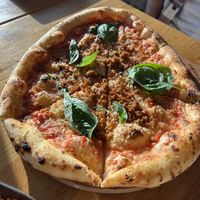 vegan margherita add vegan sausage  at Il Posto in San Diego