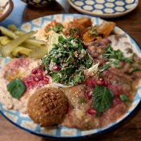 Mixed dips for one (vegan) at Sips & Dips in Manchester