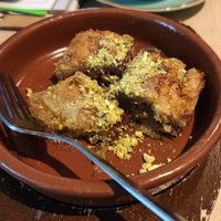 Vegan baklava (I'd already had a bite or two lol) at Sips & Dips in Manchester