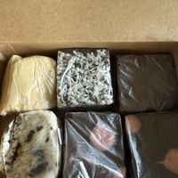 Raspberry chocolate, cookies & cream. Maple walnut and German chocolate   at Fudge Hut in Leavenworth