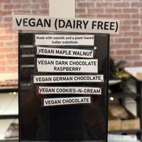 Vegan options  at Fudge Hut in Leavenworth
