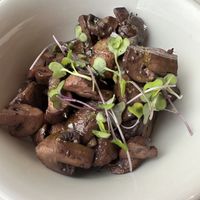 Burgundy mushrooms side dish we ordered as an appetizer.   at The Mural Room @ Grand Teton Lodge Company in Moran