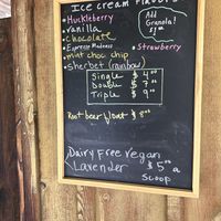 Vegan lavender ice cream $5 a scoopp  at Juniper Junction in Terrebonne