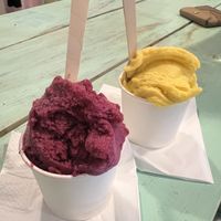 Dragon fruit banana and mango   at Damonte Il Gelato in Kuta