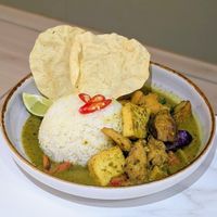 Vegan Thai Green Curry Lion Mane Mushroom Rice Set at Greendot 绿一点 - Tampines in Central Singapore