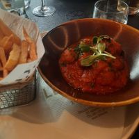 Boulettes sauce tomates at Saveurs à la Clé in Gembloux