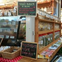 stall at Clancy's Vegetarian Emporium in Cardiff