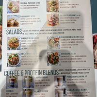 Menu  at BARE Blends in Tampa