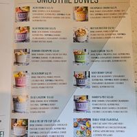 Menu at BARE Blends in Tampa