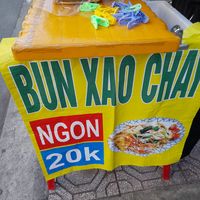 Sign at Bun Xao Chay Ngon - Q4 in Ho Chi Minh City