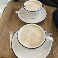 Oat latte  at Vert Olive in Etretat