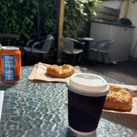 Hot and cold drinks, pastries in the sunshine
06/05/25 at AM Coffee Co  in Livingston