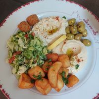 Mixed vegan plate at Le Mille e Una Notte in Trieste
