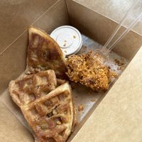 Chik'n and waffles  at The SHAPED Studio in Philadelphia
