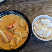 Yellow curry with fried tofu at Pato Thai in Flagstaff