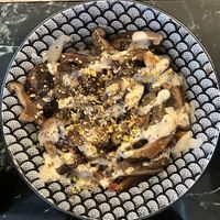 Setas shitake guisadas  at Ikixai in Merida