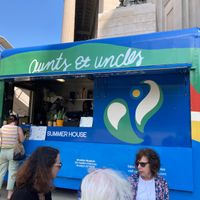 Front of food truck at Aunts et Uncles: Summer House in Brooklyn