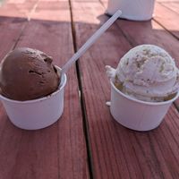 Chocolate and key lime at No No Nuts Ice Cream  in North Myrtle Beach