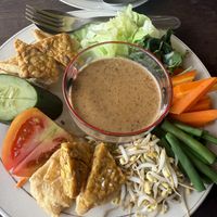 Gado gado (egg replaced by more veggies)  at Warung Beach in Penida Island