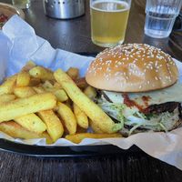 Vegan burger with rocket and fennel slaw  at The Fitzroy Pinnacle in Fitzroy North