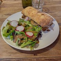 "steak" sandwich at Lola Rosa - Milton in Montreal