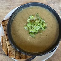 Soup of the Day, Cream of Broccoli   at Lola Rosa - Milton in Montreal