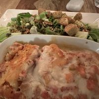 Lasagna very bland. Salad was good    at Lola Rosa - Milton in Montreal
