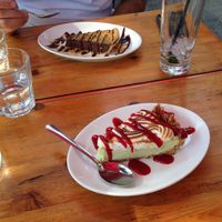 Lime tart ans chocolate tart at Lola Rosa - Milton in Montreal