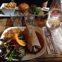 Super hot burroto at Lola Rosa - Milton in Montreal